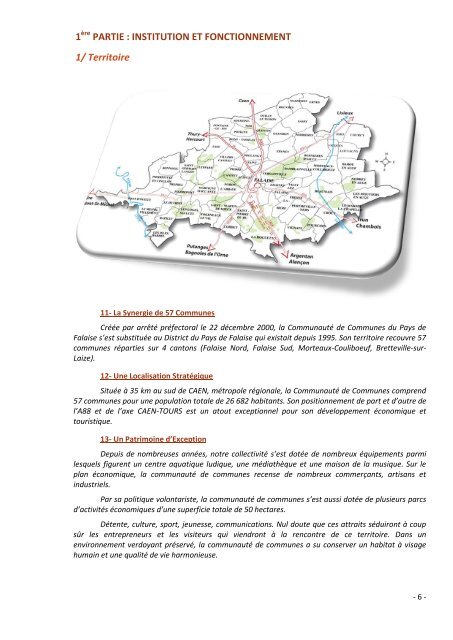 Voir le rapport 2011 - Communauté de Communes du Pays de Falaise