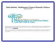 State Statutes Misdemeanor Crimes of Domestic Violence (MCDV)