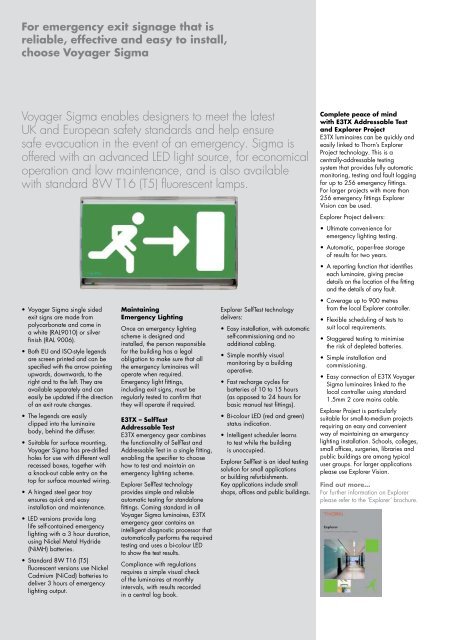 Voyager Sigma - Thorn Lighting