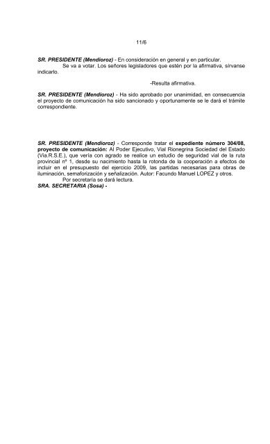 provincia de rio negro versión taquigráfica legislatura 37º periodo ...