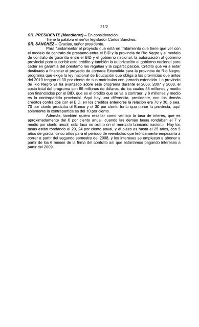 provincia de rio negro versión taquigráfica legislatura 37º periodo ...