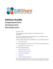 EditShare ReadMe - Software updates