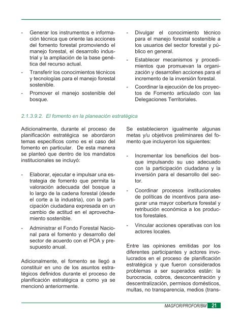 Estrategia de Fomento Forestal - magfor