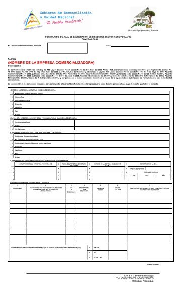 Formulario de Compras locales - magfor