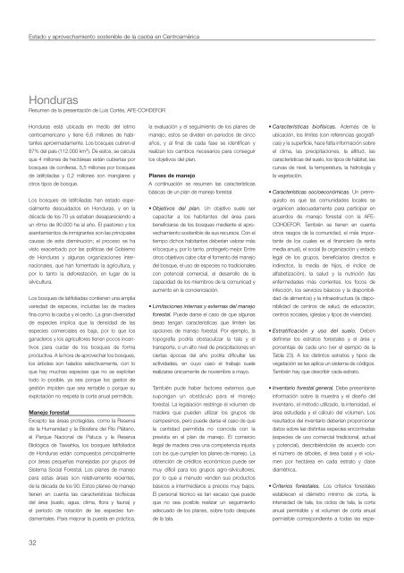 Estado y aprovechamiento sostenible de la caoba en Centroamérica