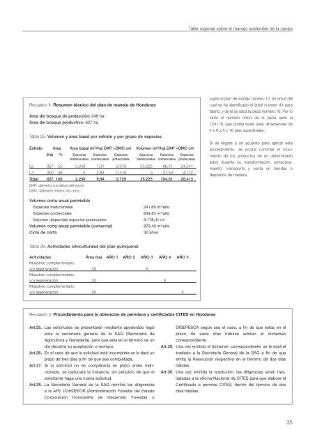 Estado y aprovechamiento sostenible de la caoba en Centroamérica