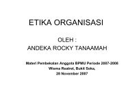 ETIKA ORGANISASI