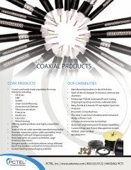 PCTEL Coaxial Cable Product Solutions - Antenna