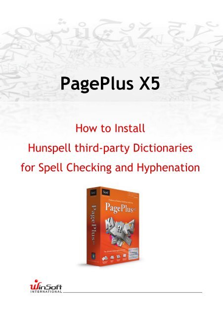 PagePlus X5 - WinSoft International