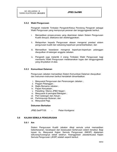 1) manual kualiti - JPBD Selangor