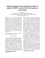 High throughput design & implementation of multi- FFT/IFFT ... - HiPC