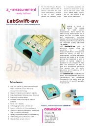 Flyer LabSwift-aw water activity meter from Novasina AG Promtion ...