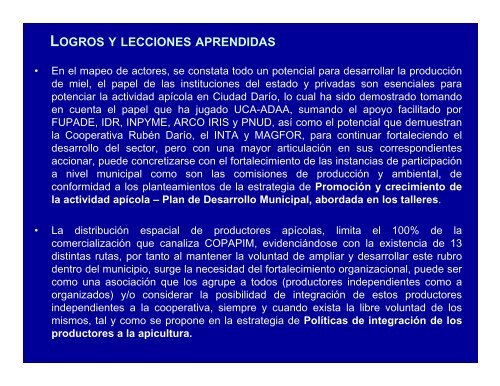 Estrategia de desarrollo apÃ­cola g p para el municipio ... - Pymerural