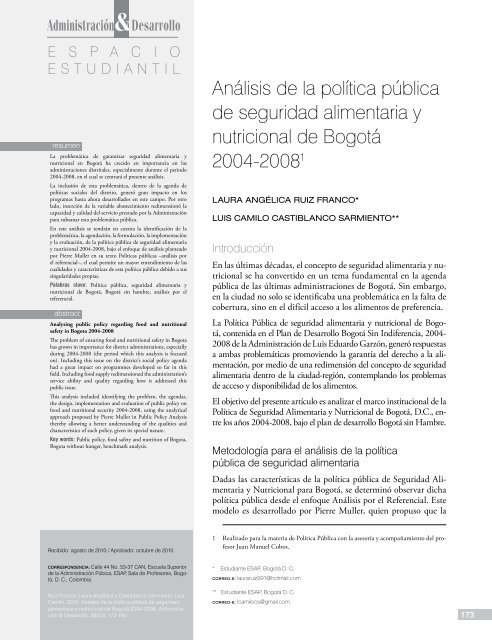 AnÃ¡lisis de la polÃ­tica pÃºblica de seguridad alimentaria y nutricional ...