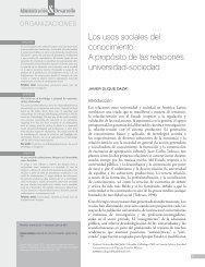 Los usos sociales del conocimiento. A propÃ³sito de las relaciones ...