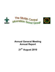 annualreport21082010 - 5th/6th Central Moorabbin Scout Group