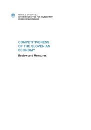 Competitiveness of the Slovenian Economy - Review and Measures