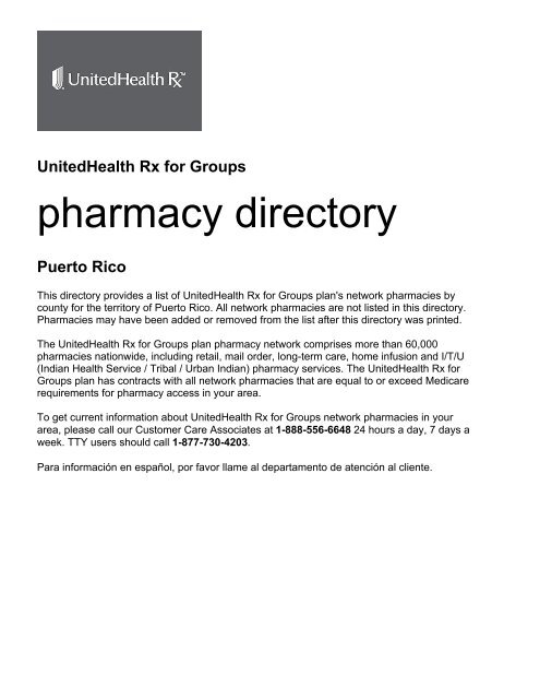 Pharmacy Directory Unitedhealthcare Medicarerx For Groups Pdp