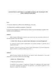 Avenant du 21 juin 2010 Ã  l'accord national du 10 juillet 1970 sur la ...