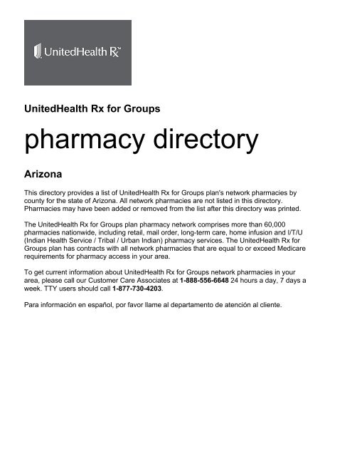 pharmacies. - UnitedHealthcare MedicareRx for Groups (PDP)