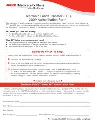 Electronic Funds Transfer (EFT) 2009 Authorization Form