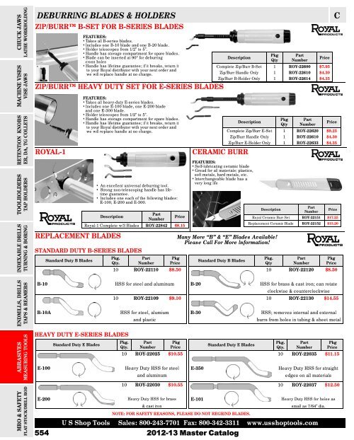 SHAVIV 29035 E100 Heavy Duty Solid Carbide Blades E100C Pack of 10