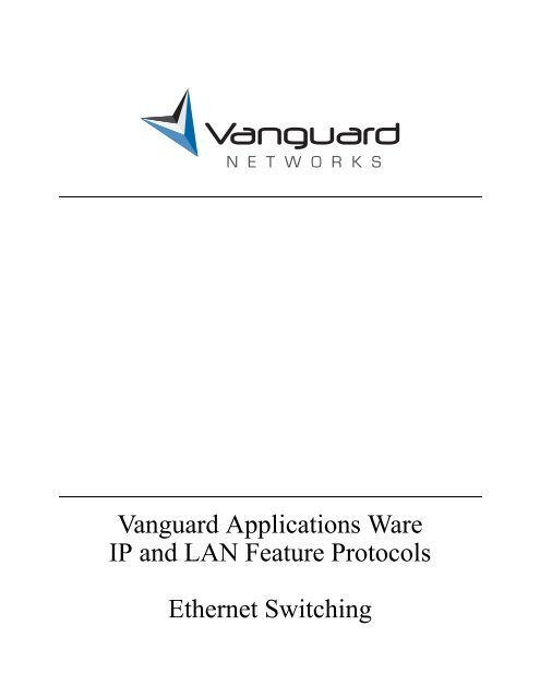 Ethernet Switching - Vanguard Networks