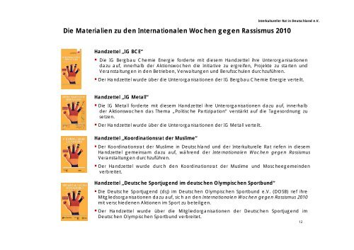 INTERNATIONALE WOCHEN GEGEN RASSISMUS 2010