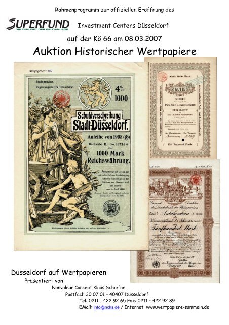 Auktion Historischer Wertpapiere