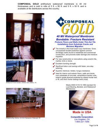 Composeal Gold Sheet Membrane - Prospec