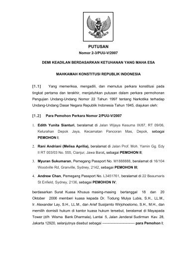 putusan_sidang_Putusan 2-3 PUUV2007ttgPidana Mati30Oktober2007