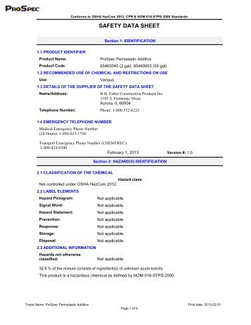 Permalastic System - Additive - Prospec