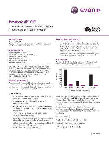 ProtectosilÂ® CIT technical datasheet