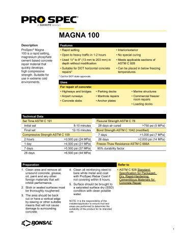 MAGNA 100 - Sweeney Materials