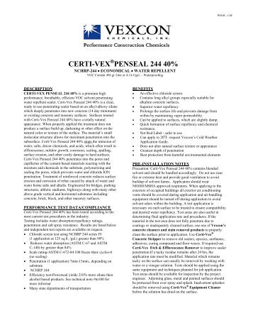 CERTI-VEX PENSEAL 244 40% - Sweeney Materials