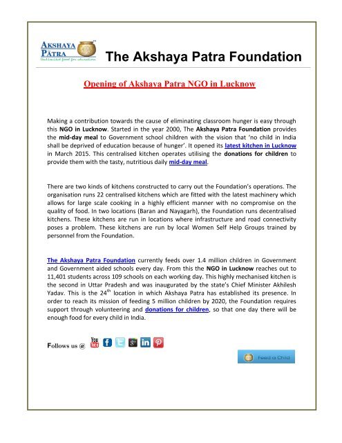 The Akshaya Patra Foundation