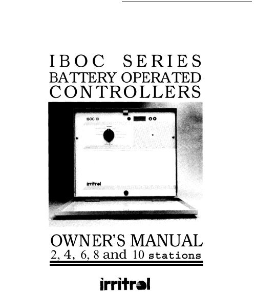 Irritrol IBOC Battery Operated Controller Owner's Irrigation Direct