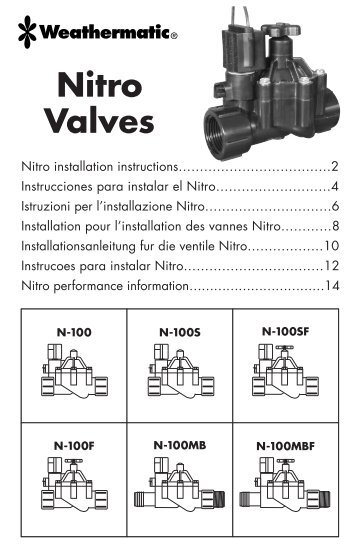 Weathermatic Nitro Electric Valve Owner's Manual - Irrigation Direct