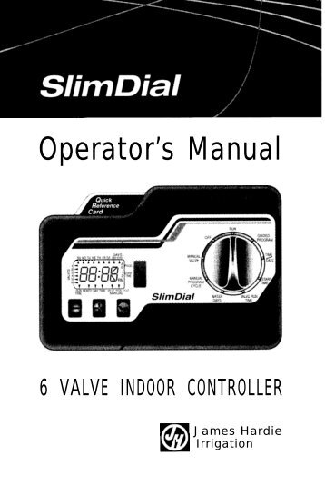 Hardie Slim-Dial Controller Owner's Manual - Irrigation Direct