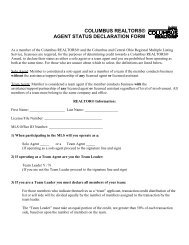 Agent Declaration Form (PDF) - Columbus Board of Realtors