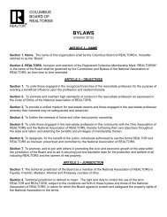 BYLAWS - Columbus Board of Realtors