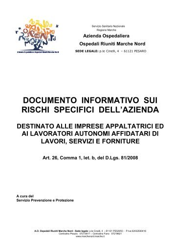 DOCUMENTO INFORMATIVO SUI RISCHI SPECIFICI ... - fareonline.it