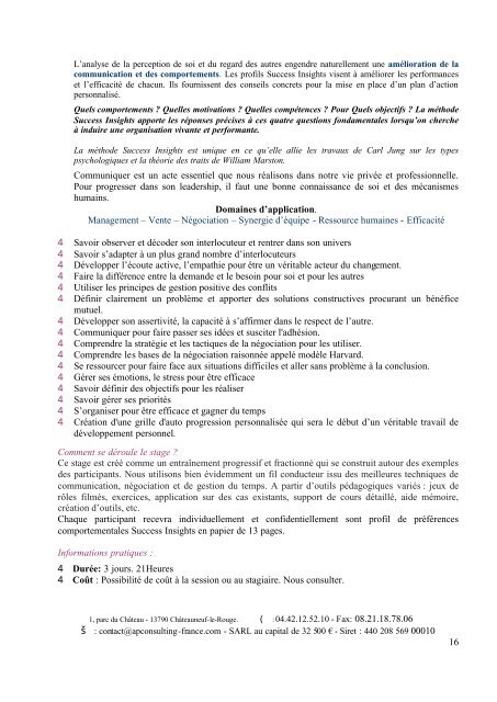 Télécharger notre catalogue de formations - AP Consulting