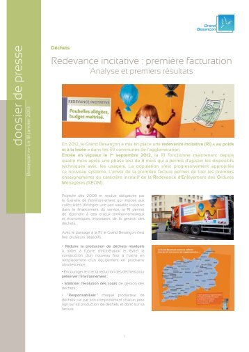 Redevance incitative - 1re facture - BesanÃ§on