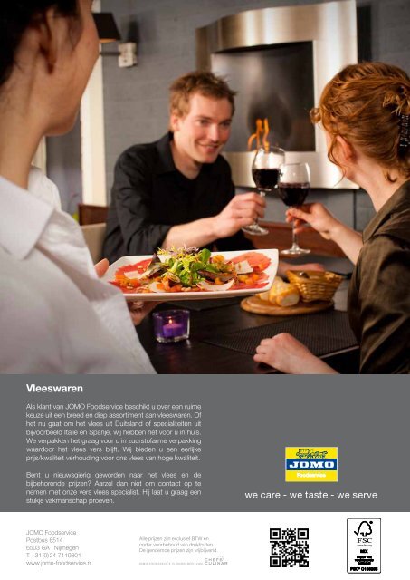 Vers vlees brochure - JOMO Foodservice