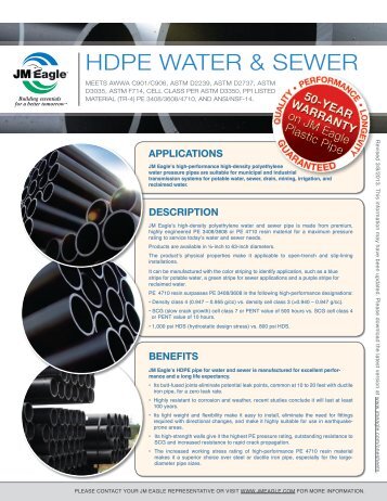 HDPE WATER & SEWER - JM Eagle