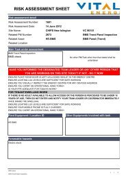 RISK ASSESSMENT SHEET