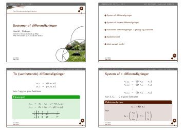 Systemer af differensligninger