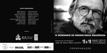 iv seminÃ¡rio de dramaturgia amazÃ´nida - ascom - Universidade ...