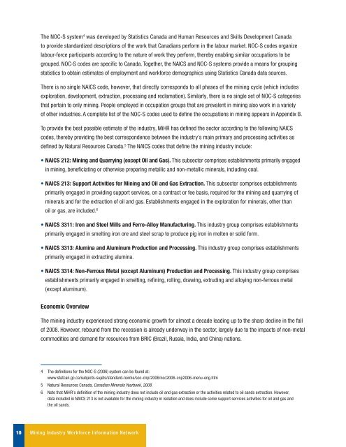 Canadian Mining Industry Employment and Hiring Forecasts - MiHR